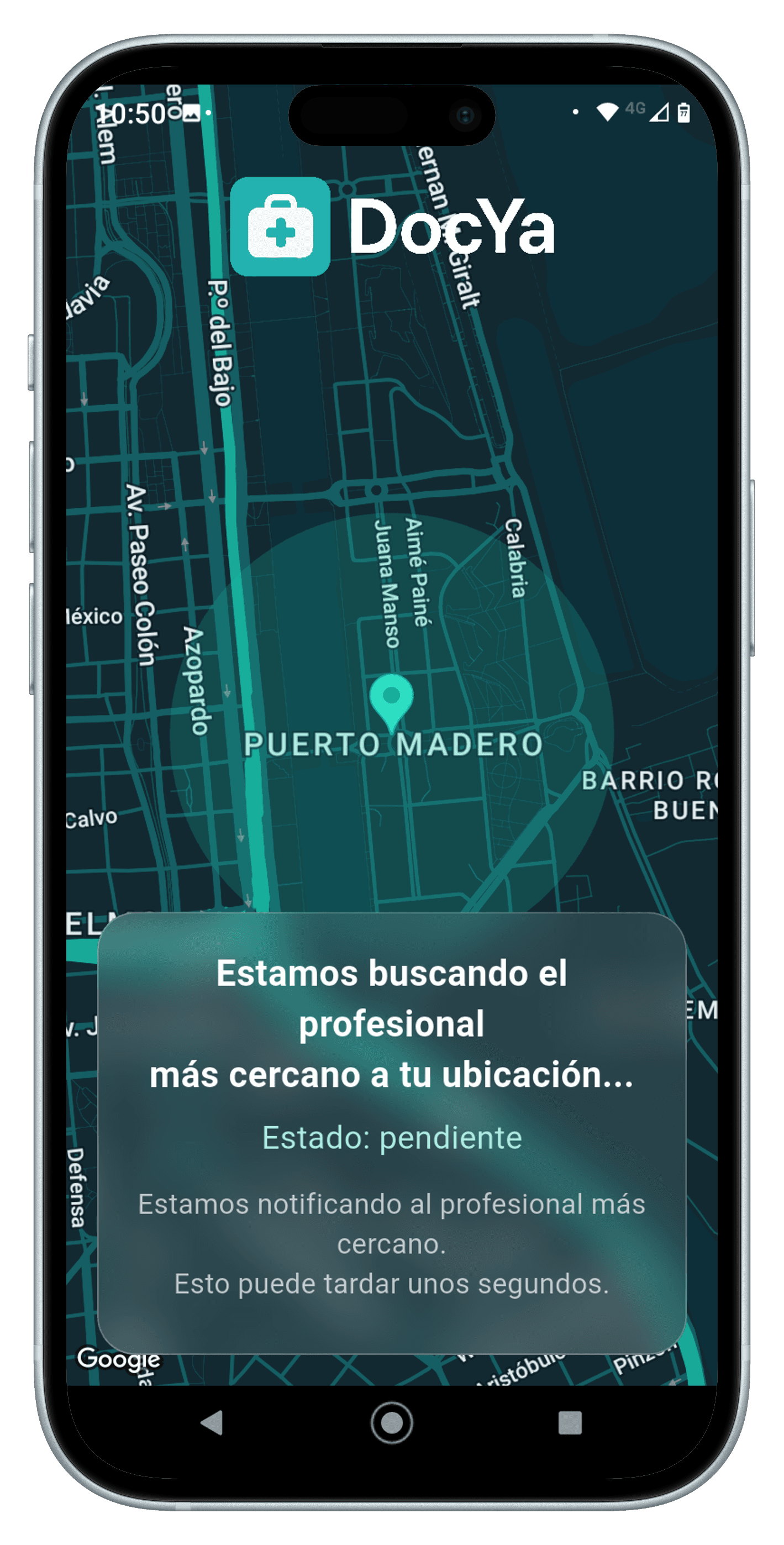 Pantalla principal de DocYa